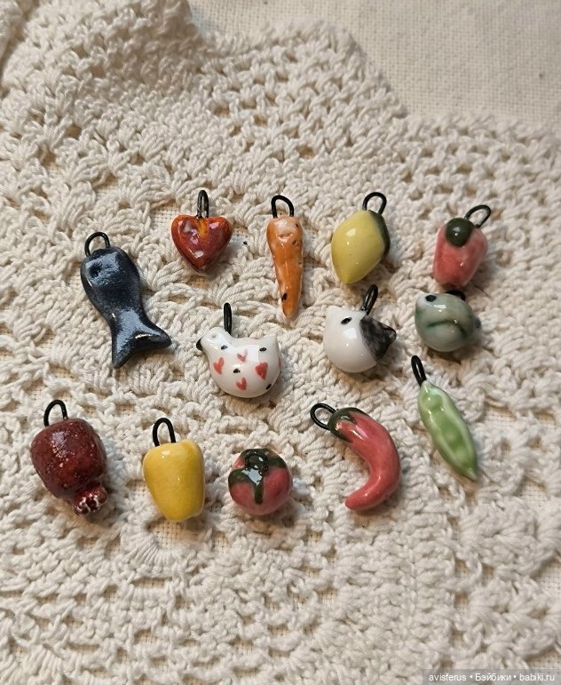 Авторские фарфоровые подвески от Ольги Смирновой