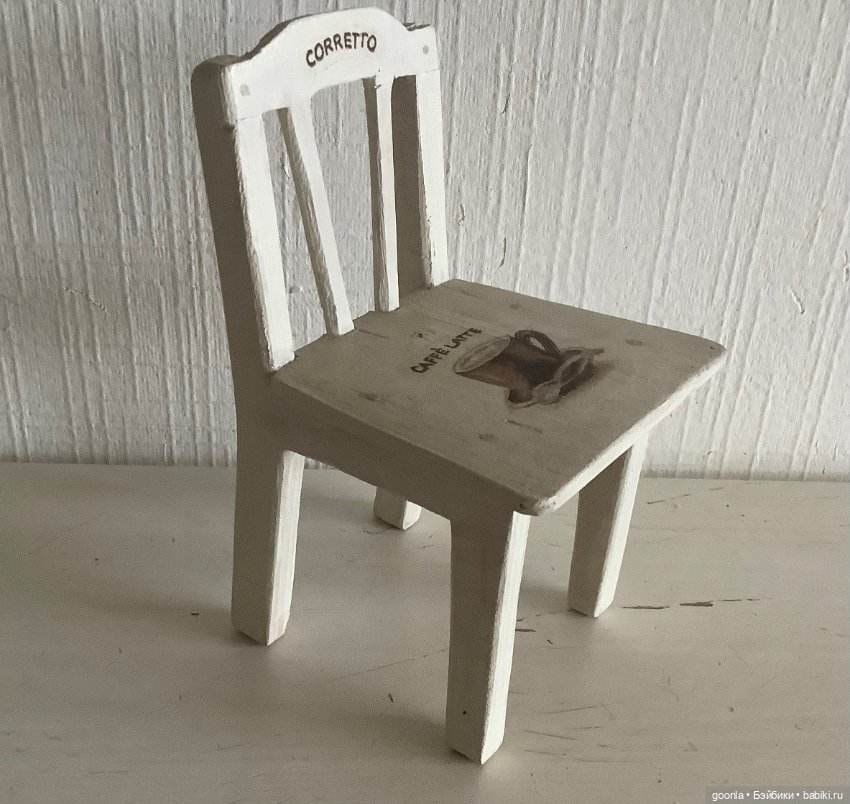 Деревянный стульчик — Кукольная мебель (фото 2)