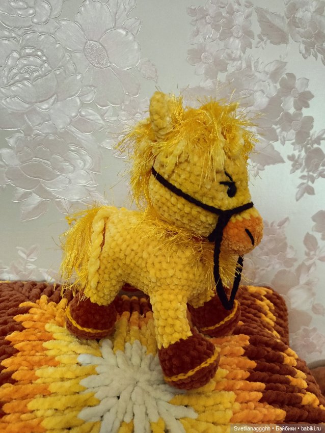 Лошадка из плюша — Авторские игрушки (фото 6)