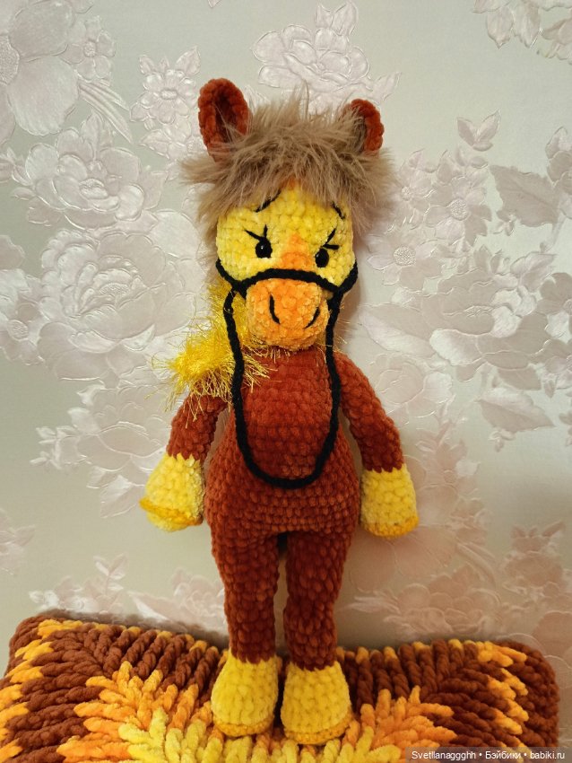 Лошадка из плюша — Авторские игрушки (фото 3)