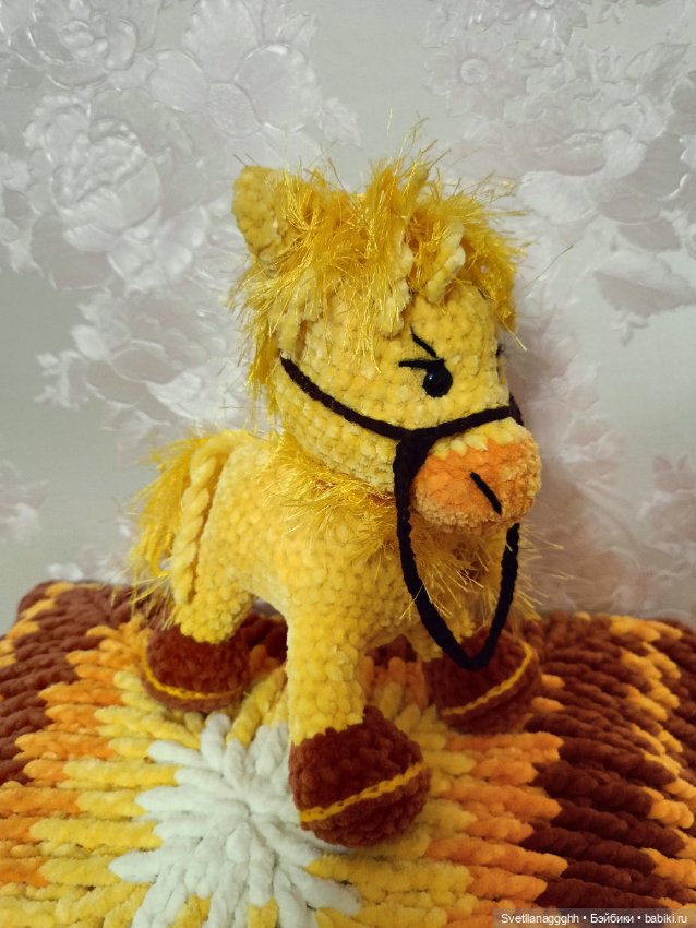 Лошадка из плюша — Авторские игрушки (фото 5)