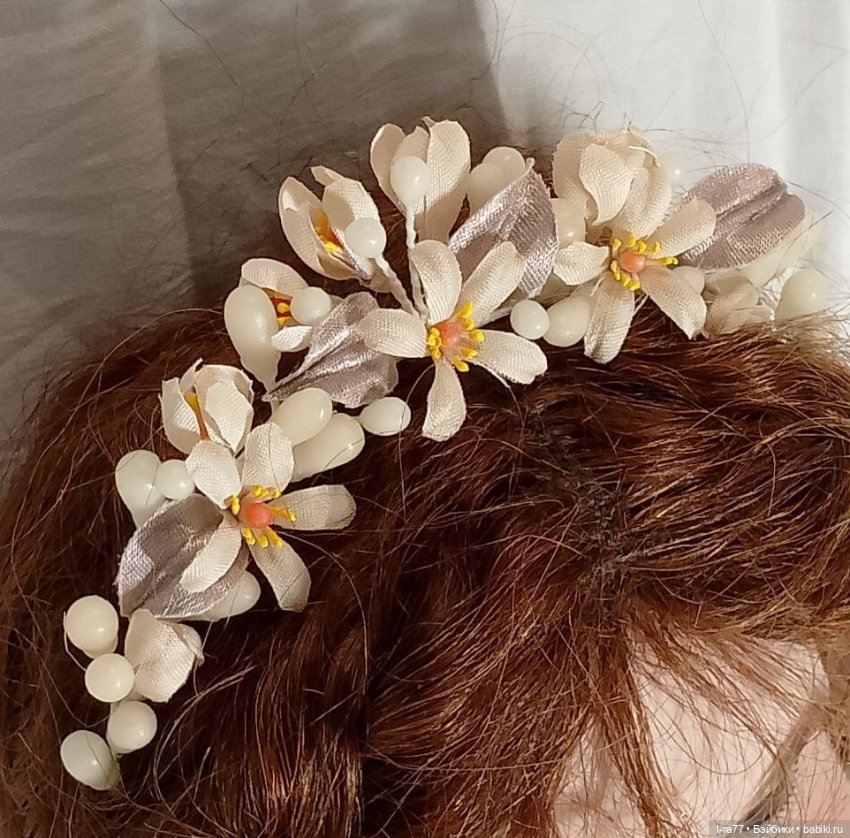 Диадемка флердоранж для куклы с ОГ23-25см (фото 2)