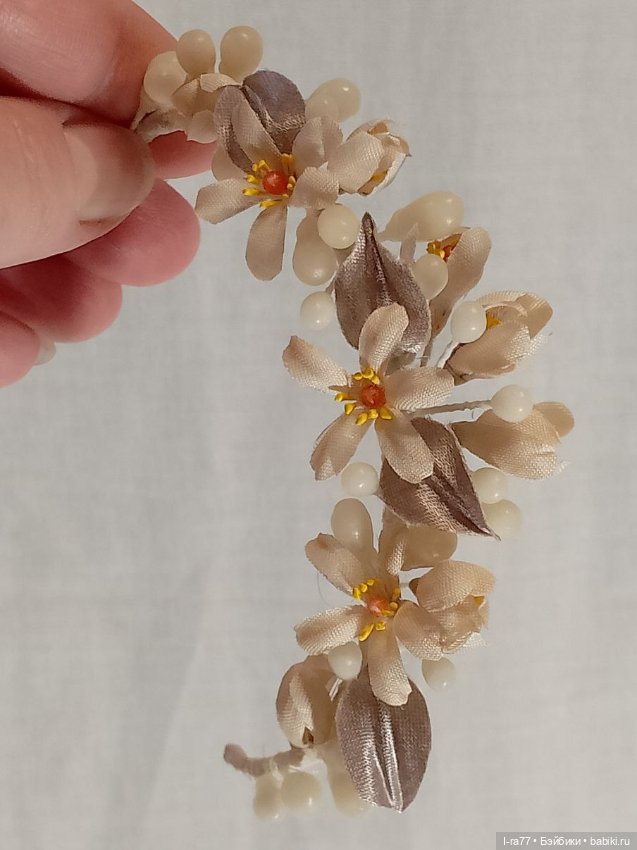 Диадемка флердоранж для куклы с ОГ23-25см (фото 4)