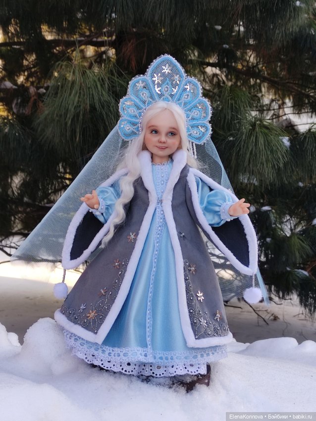 Снегурочка. Кукла из запекаемого пластика (фото 2)