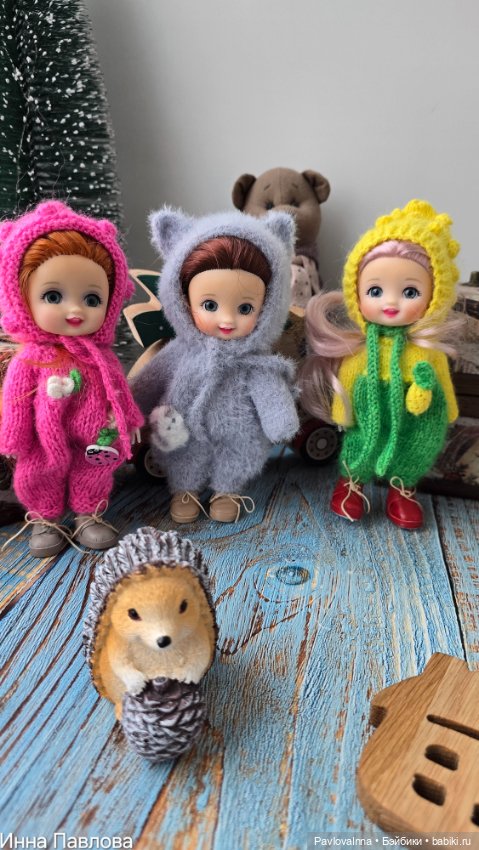 Вязаные комбезики для малявочек (фото 5)