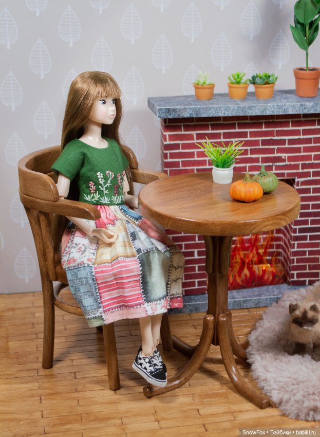 Круглый стол "Вьюнок" (1) для кукол 1:6 (barbie, Momoko,bjd)