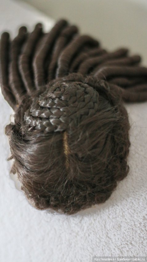 Парик для антикварной куклы (фото 8)