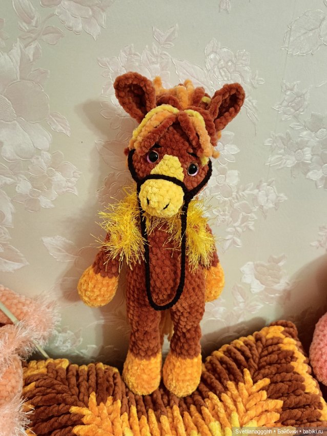 Лошадка из плюша — Авторские игрушки (фото 7)