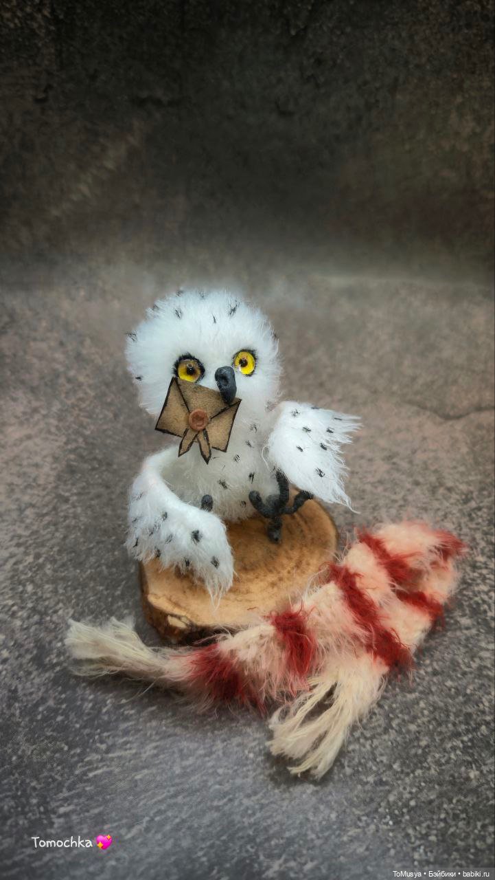 Вязаная полярная миниатюрная совушка (фото 5)