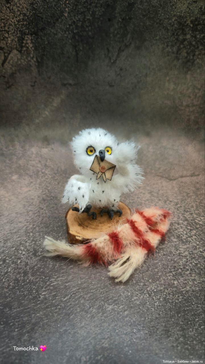 Вязаная полярная миниатюрная совушка (фото 4)