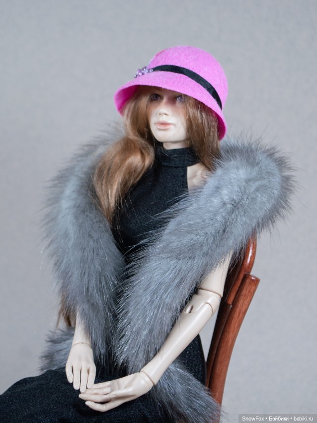 Фетровая шляпка для кукол с обхватом головы 12,5 см (Tokadolls 35, milim studio bjd) (фото 2)