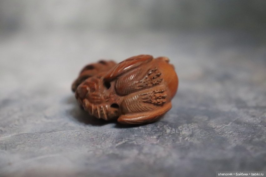 Нэцкэ "Петушок". Самшит, ручная резьба (фото 5)