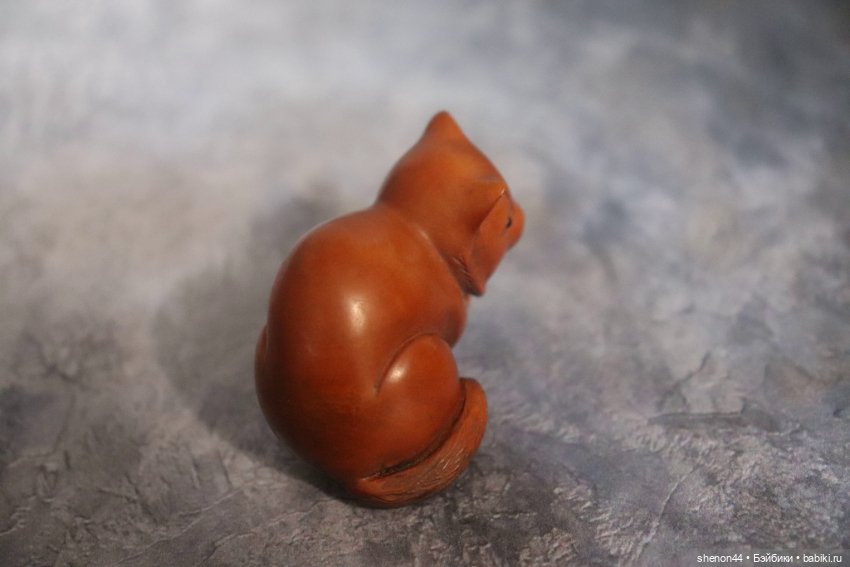 Нэцкэ "Котенок с клубочком". Винтаж, более 50 лет (фото 6)