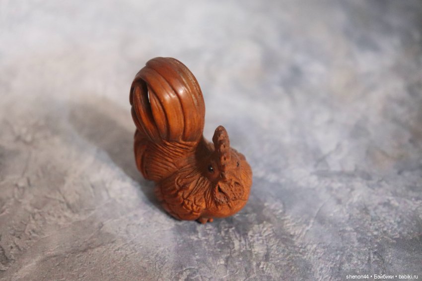 Нэцкэ "Петушок". Самшит, ручная резьба (фото 4)