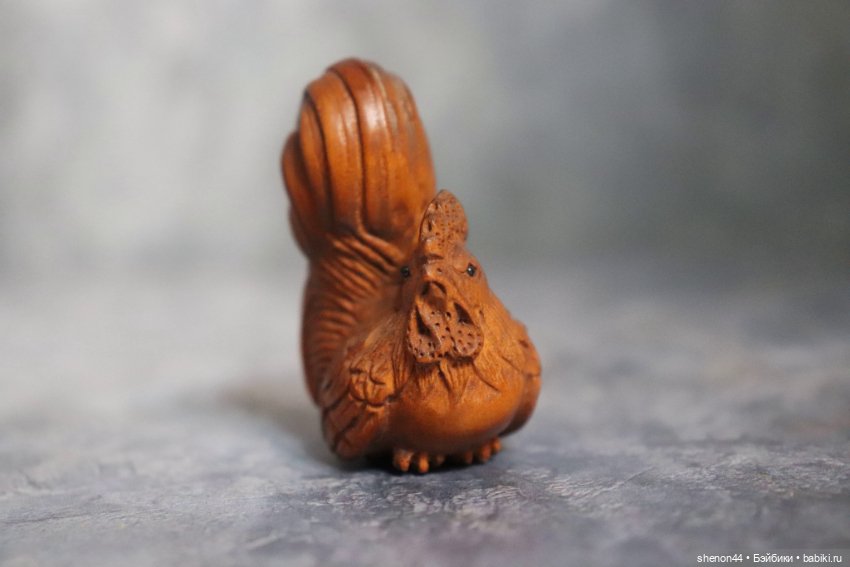 Нэцкэ "Петушок". Самшит, ручная резьба (фото 3)