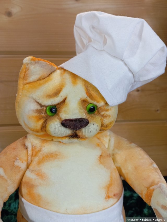 Игрушка котик повар, авторская (фото 2)