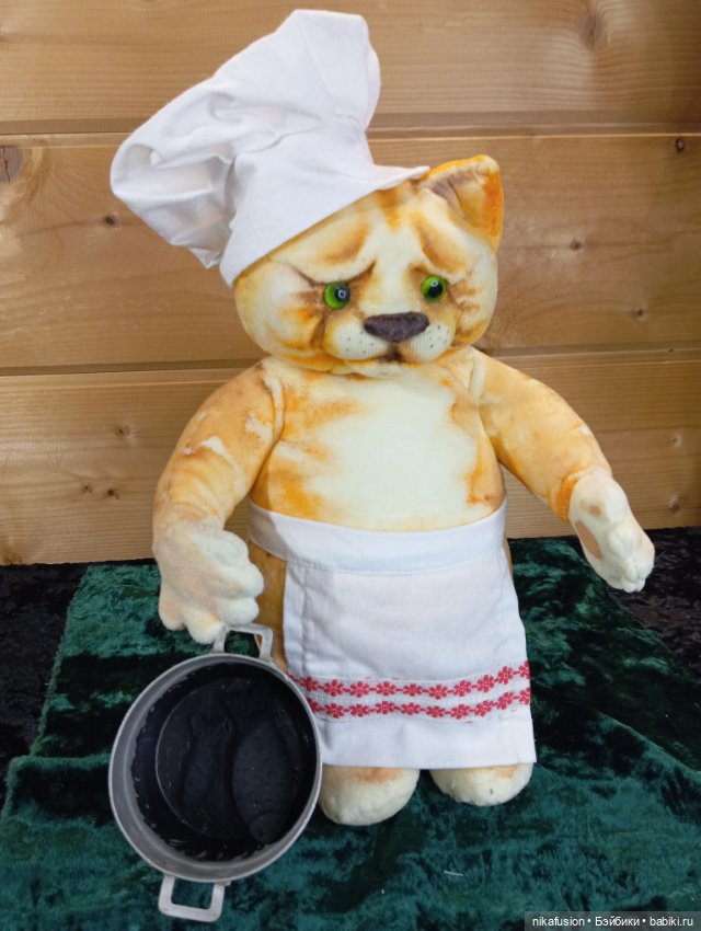 Игрушка котик повар, авторская