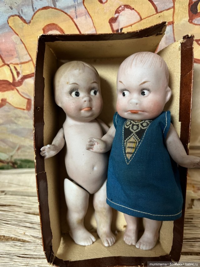 2 Хорошеньких Гуглика 9542-9543 периода 1915-20 рост 12 см (фото 5)