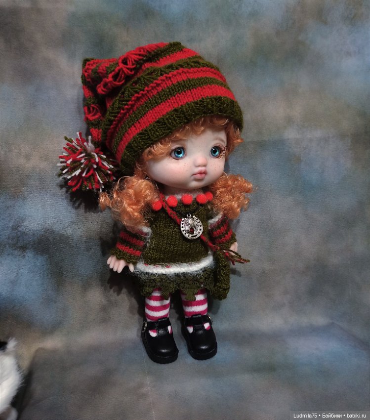 Новогодняя гномочка — Шарнирные куклы (не BJD) (фото 9)