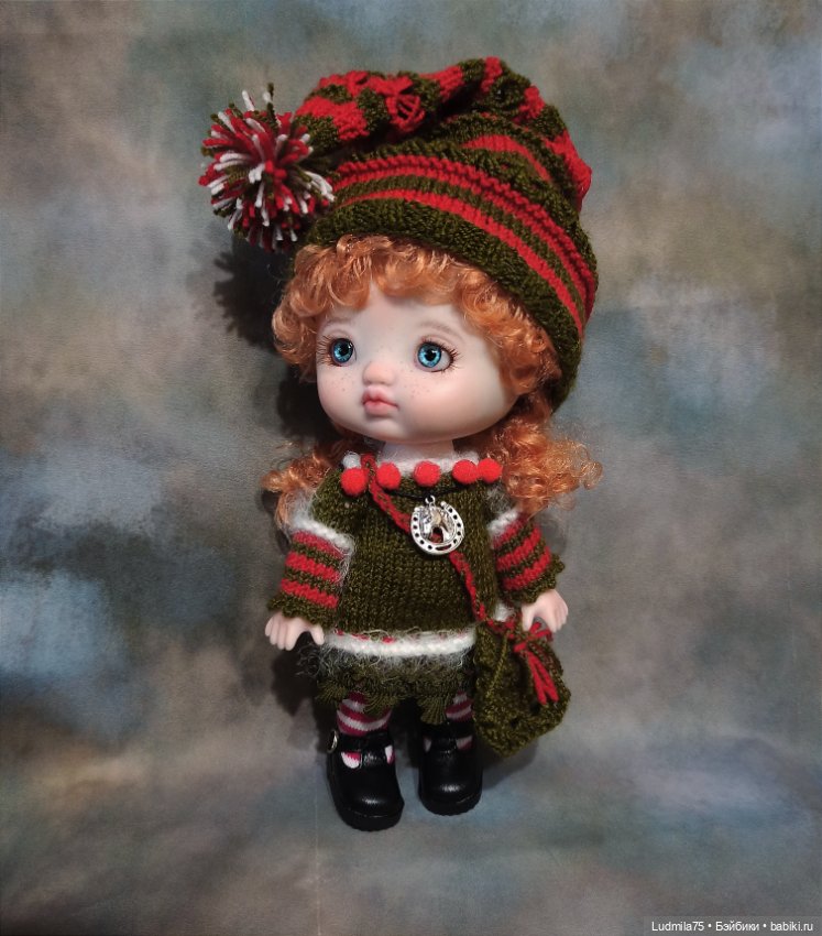 Новогодняя гномочка — Шарнирные куклы (не BJD)