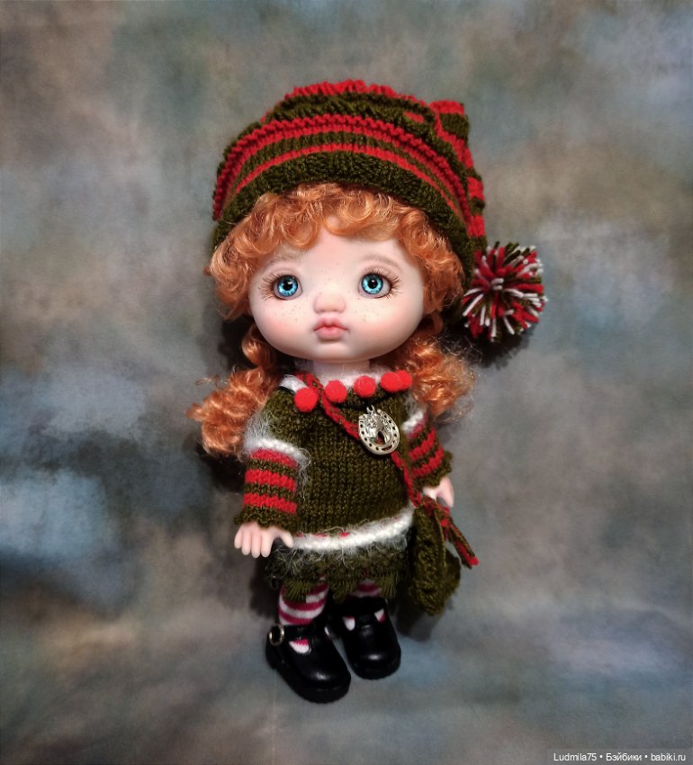 Новогодняя гномочка — Шарнирные куклы (не BJD) (фото 4)