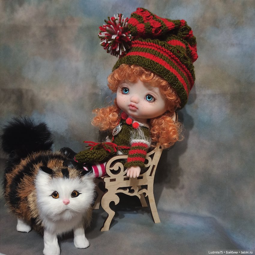 Новогодняя гномочка — Шарнирные куклы (не BJD) (фото 3)
