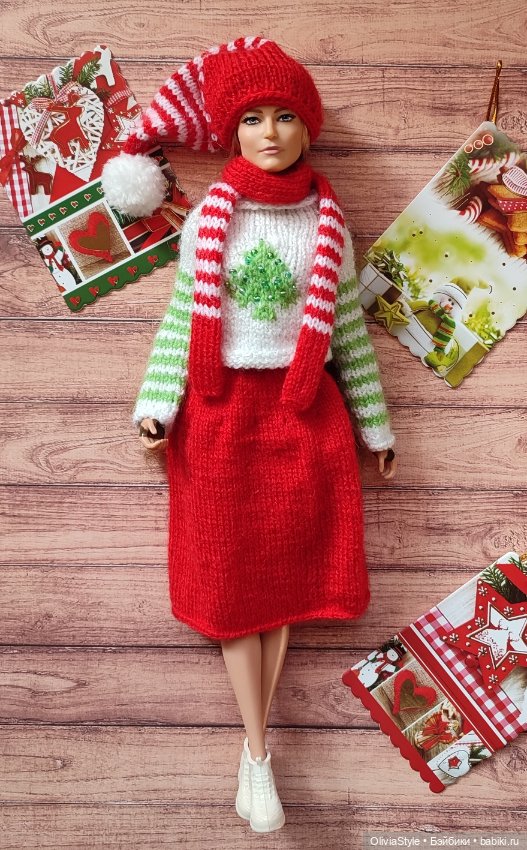 Новогодний комплект для кукол Барби