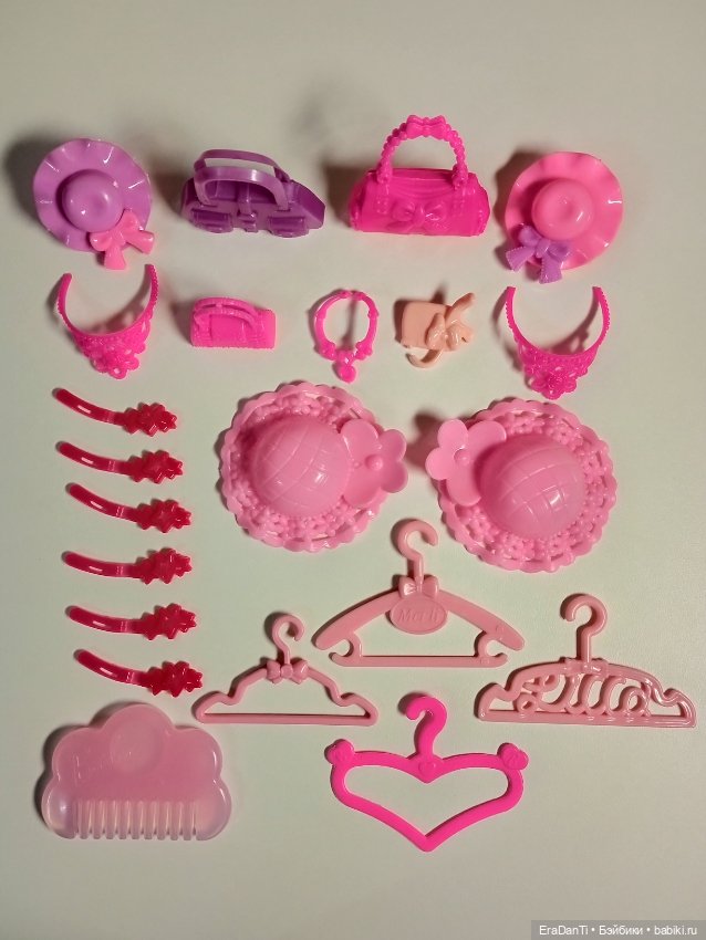 Мега большой лот супер розовых мелочей для 1/6
