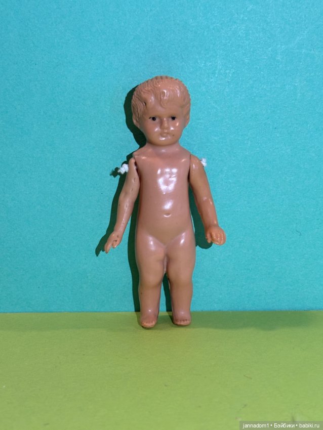 Ранняя куколка Schildkrot из толстого целлулоида, высота 9 см