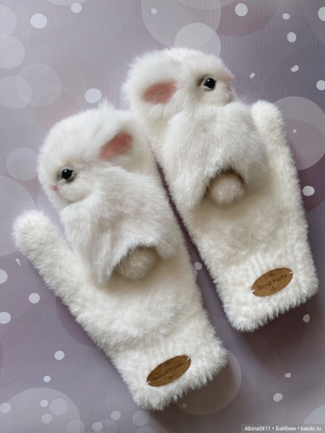 Варежки зайчики — Авторские игрушки (фото 5)