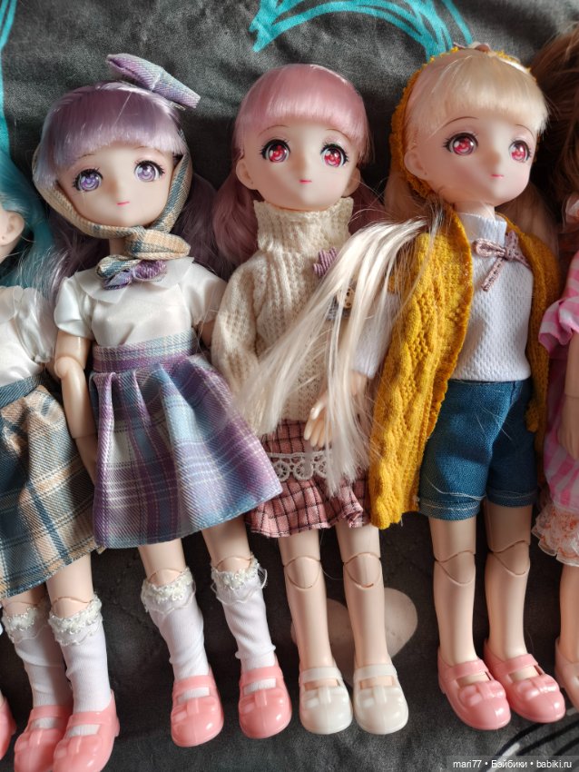 Лот из 7 шарнирных кукол Аниме (фото 3)