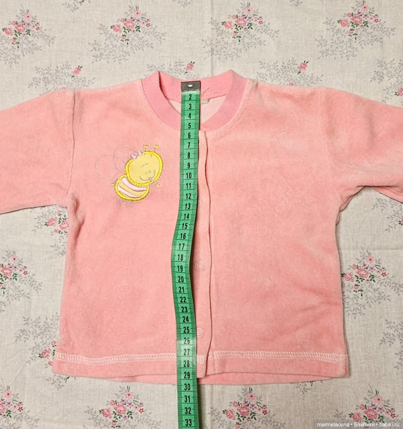 Велюровый костюм с шапочкой для куклы или малыша 55-65см (фото 3)