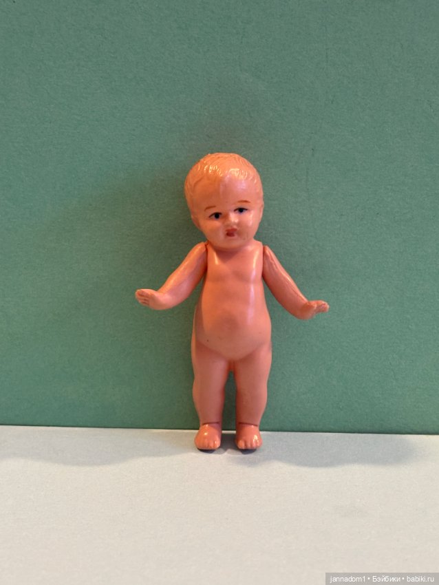 Редкая целлулоидная куколка кьюпи мальчик Minerva, высота 8 см