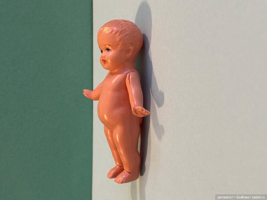 Редкая целлулоидная куколка кьюпи мальчик Minerva, высота 8 см (фото 4)