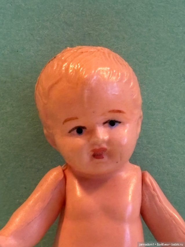 Редкая целлулоидная куколка кьюпи мальчик Minerva, высота 8 см (фото 2)