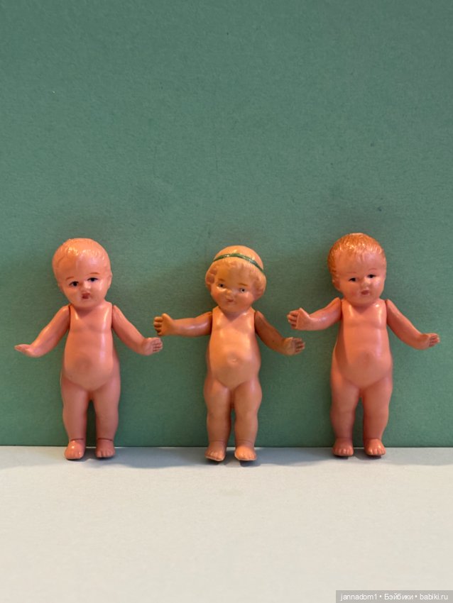 Редкая целлулоидная куколка кьюпи мальчик Minerva, высота 8 см (фото 6)