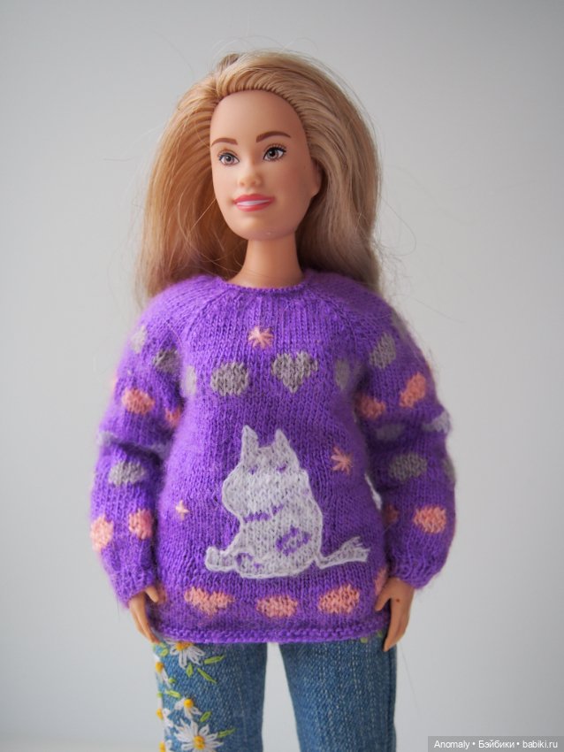 Джемпер Муми-тролль + муми-тролль для Барби