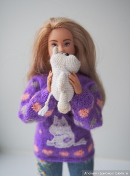 Джемпер Муми-тролль + муми-тролль для Барби (фото 3)