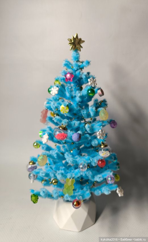 Елочки 25 см с гирляндой 3 режима мигания для ваших кукол и румбоксов