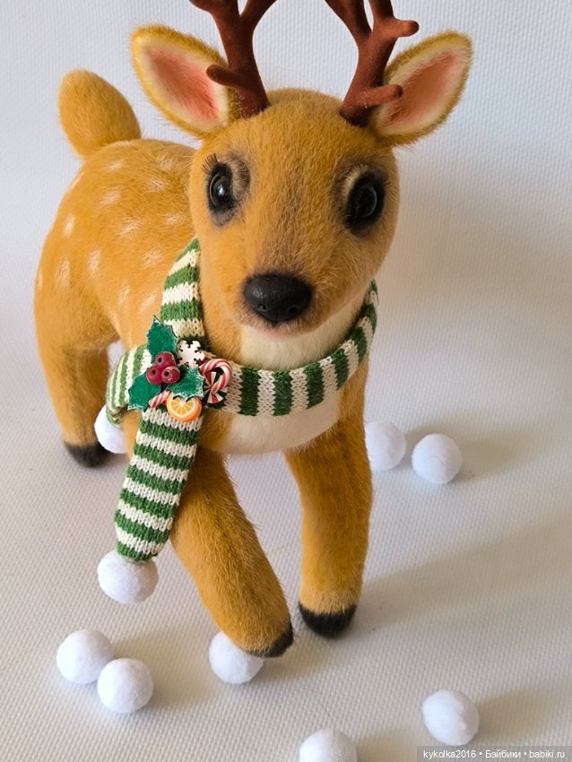 Олень новогодний 30 см — Авторские игрушки (фото 2)