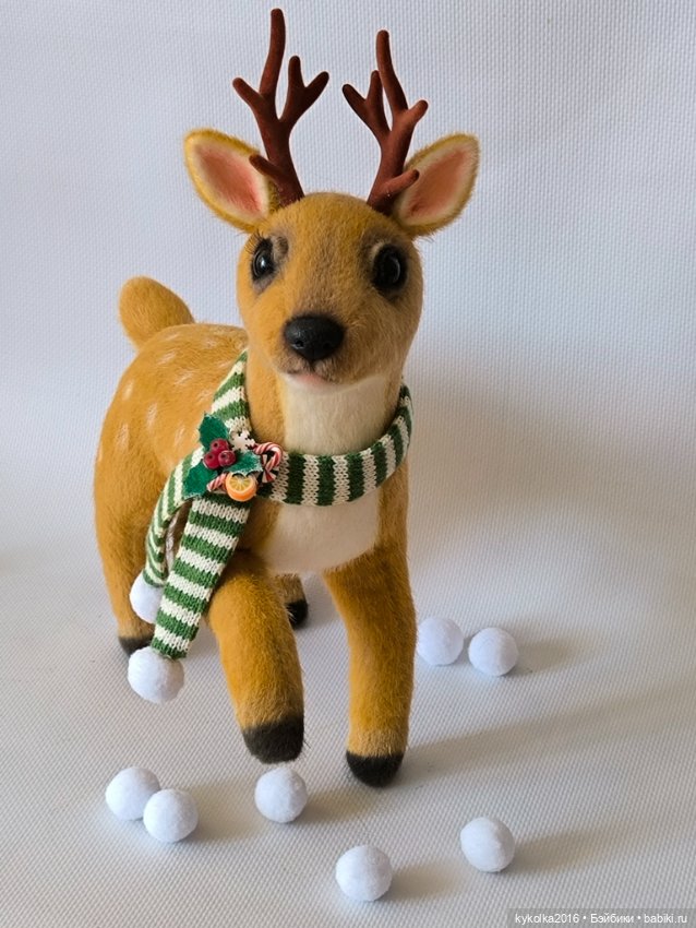 Олень новогодний 30 см — Авторские игрушки