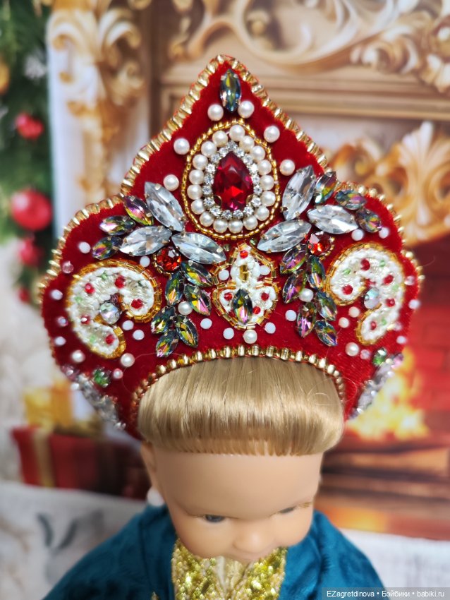 Комплект с кокошником для Paola Reina Паола Рейна 32-34 см Княжна