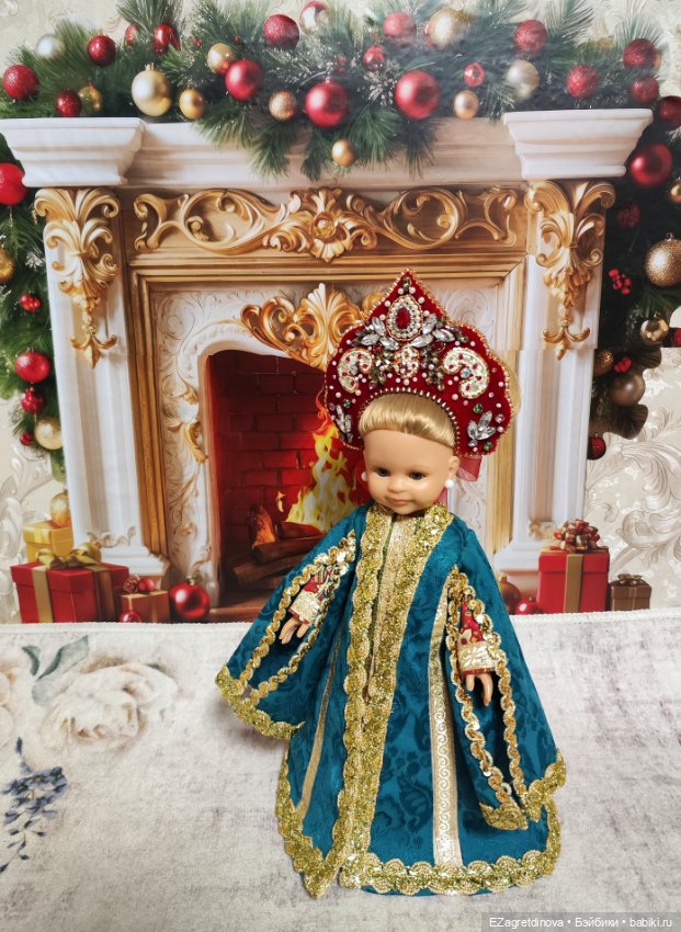 Комплект с кокошником для Paola Reina Паола Рейна 32-34 см Княжна
