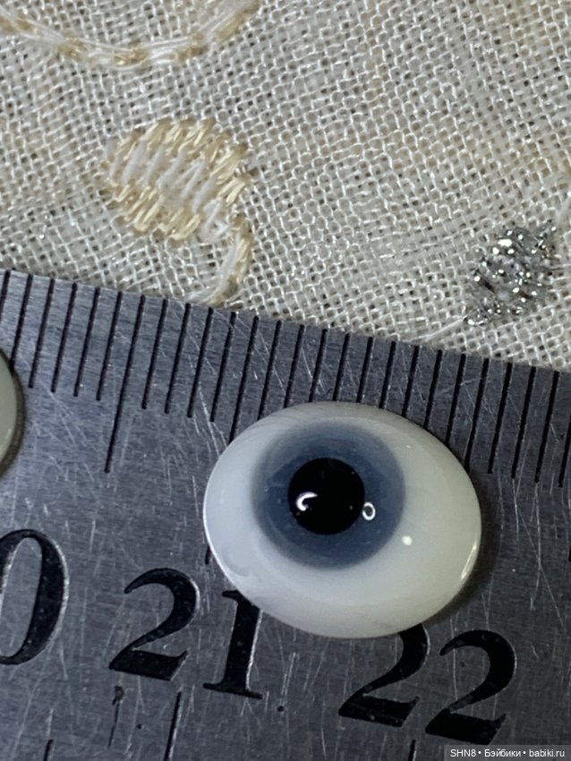 Глаза рыбки стекло 12 мм серо синие (фото 6)