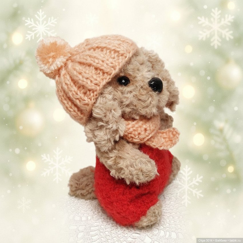 Щенок спаниель, мягкая игрушка ручной работы