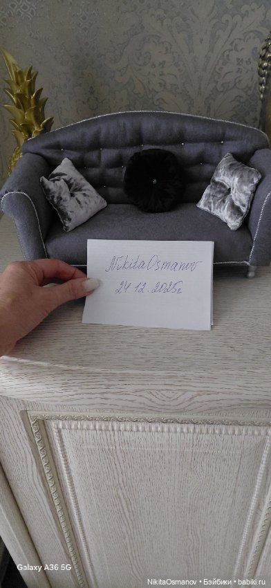 Мебель диван кресло для кукол 1:6 (фото 8)