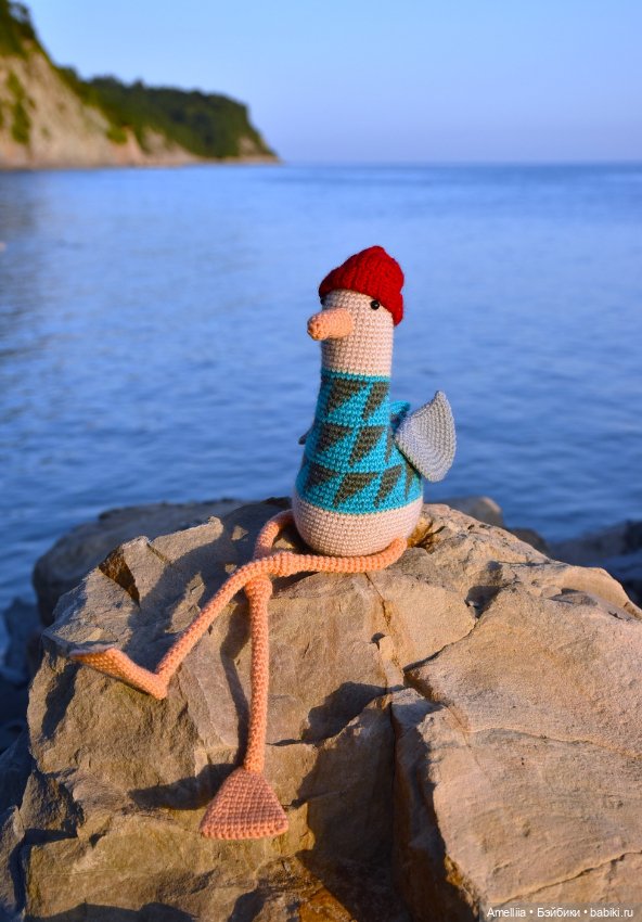 Интерьерное амигуруми чайка на заказ (фото 2)