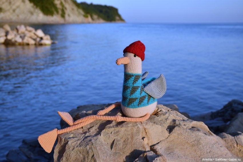 Интерьерное амигуруми чайка на заказ (фото 5)