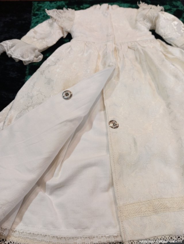 Платье на антикварную или винтажную куклу ростом 66-70 см (фото 9)