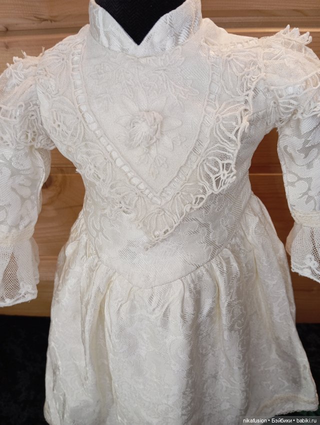 Платье на антикварную или винтажную куклу ростом 66-70 см (фото 4)